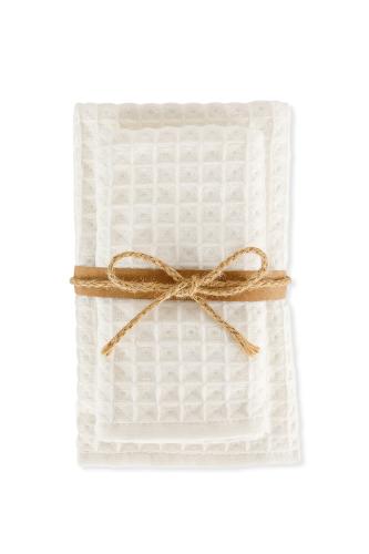 Coincasa σετ πετσέτες μπάνιου με ανάγλυφο σχέδιο (2 τεμάχια) - 007262037 Λευκό
